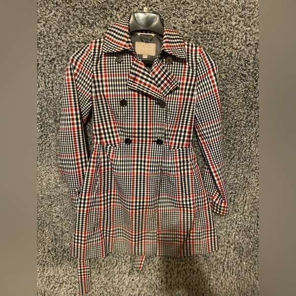 Banana Republic Trench Coat w/ belt Plaid Classic Size XS - Picture 5 of 10